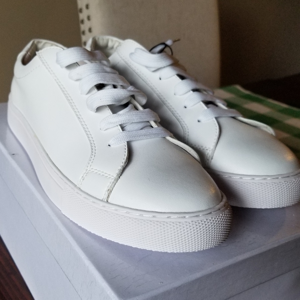 NEW White Leather Sneakers